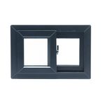 Ventana De Pvc Corrediza Negra - Varios Tamaños