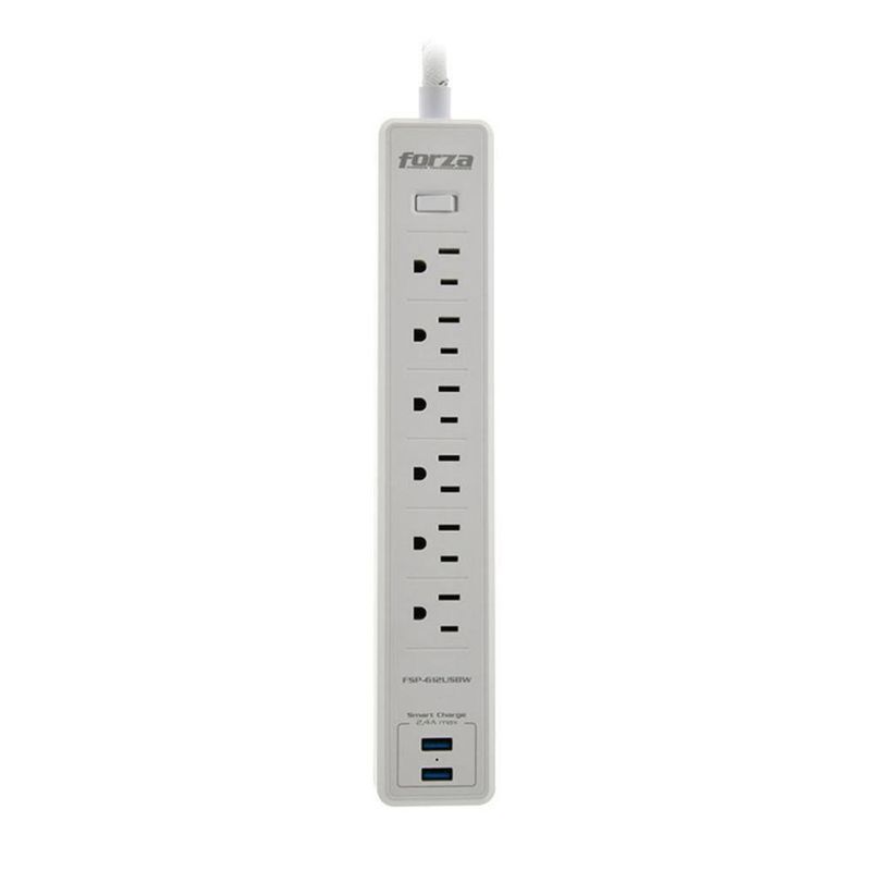 Protector Contra Sobretensiones 1200 J + 2 Usb - Forza