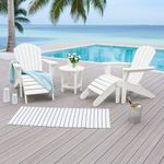 Set de Muebles de Exterior 5 Piezas Blanco