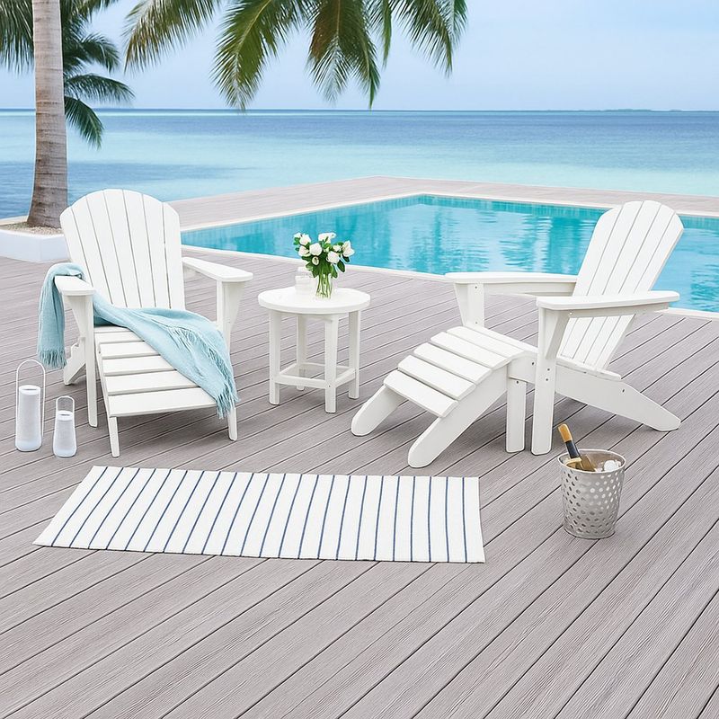 Set de Muebles de Exterior 5 Piezas Blanco