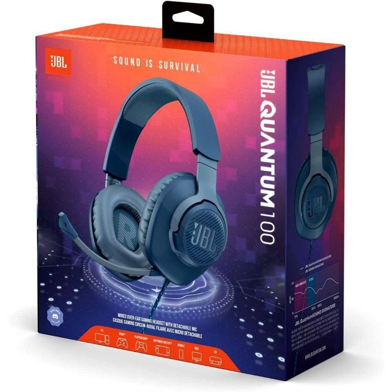 JBL Quantum 100  Auriculares integrales para gaming con cable y micrófono  abatible