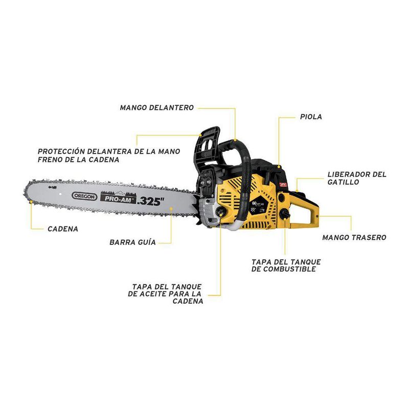 Motosierra A Gasolina 60 Cc De 20 Plg - Pretul