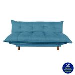 Sofá Cama Con Apoya Brazos Ajustable Azul - Z