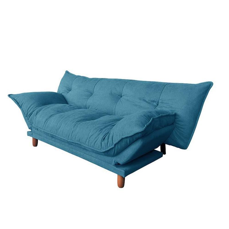 Sofá Cama Con Apoya Brazos Ajustable Azul - Z