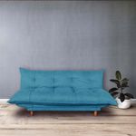 Sofá Cama Con Apoya Brazos Ajustable Azul - Z