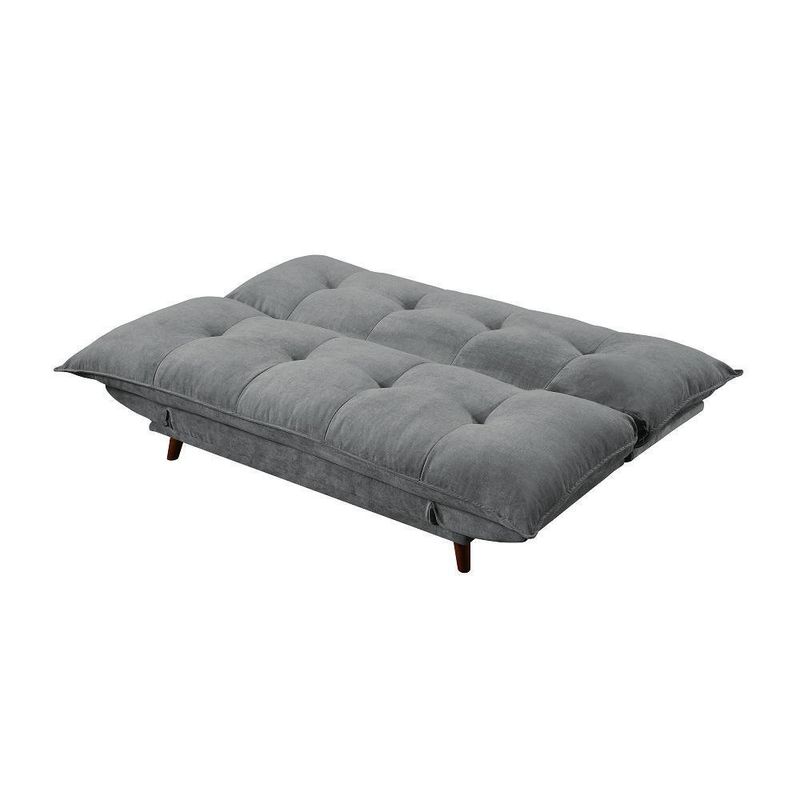 Sofá Cama Con Apoya Brazos Ajustable Gris - Z