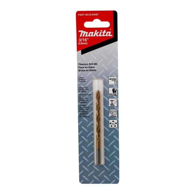 Broca Para Metal Y Madera 3/16 X 3.5 Plg - Makita