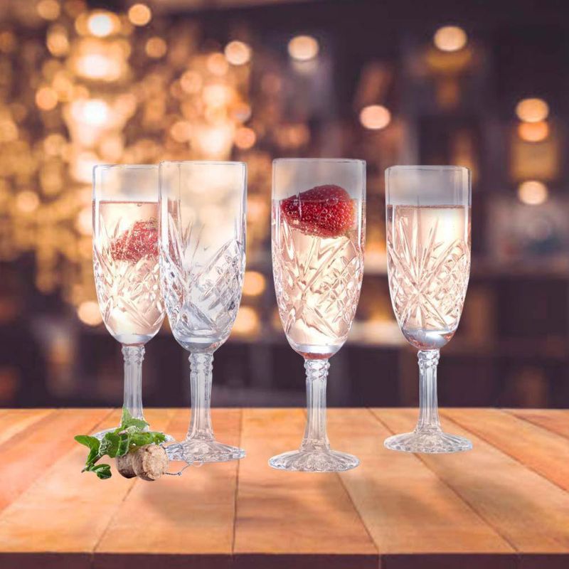 Set De Copas Para Champagne 6.3 Oz 4 Pzas - Toscana