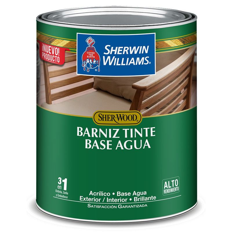 Barniz A Base De Agua Para Madera Nogal 3 En 1 1 Gal - Sherwin Williams