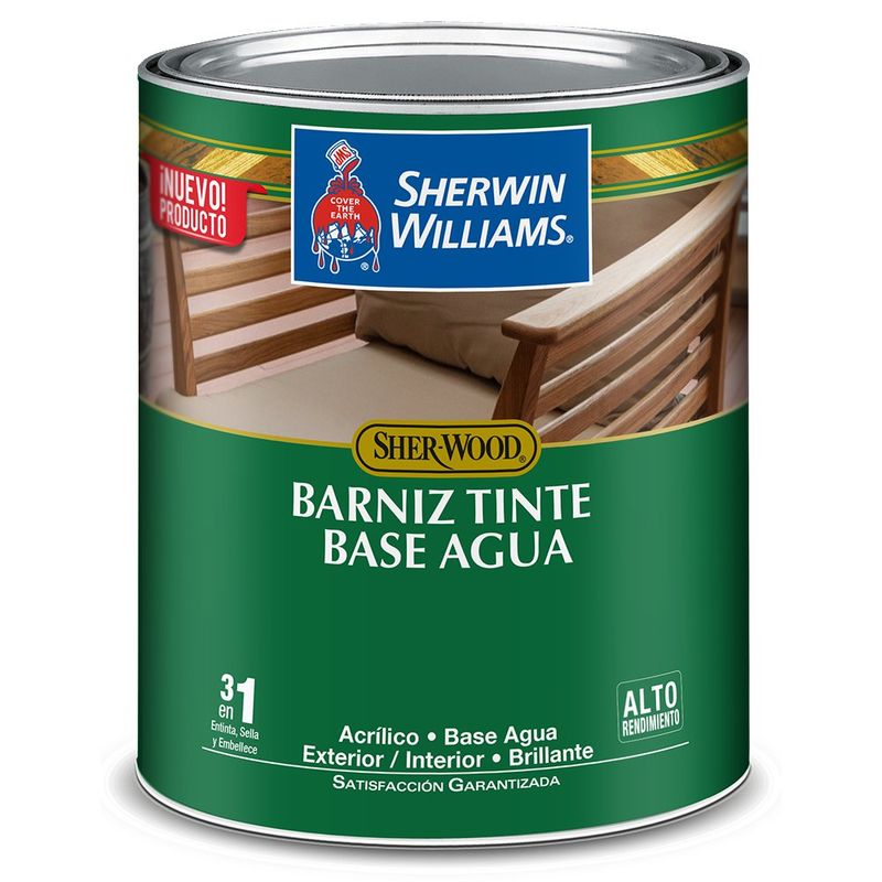 Barniz A Base De Agua Para Madera Rojizo 3 En 1 1 Gal - Sherwin Williams