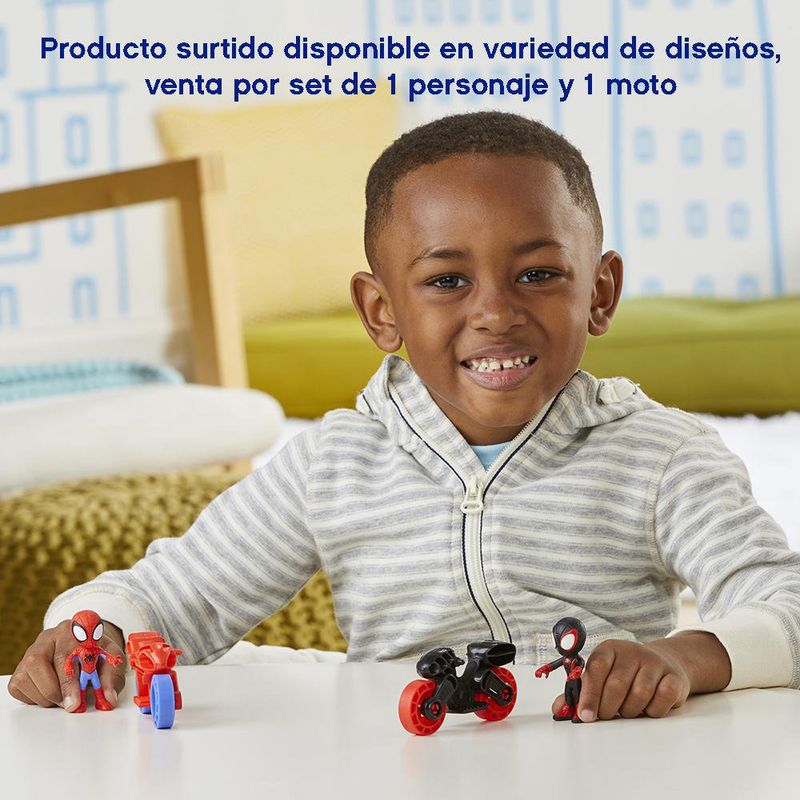 Figura De Acción 1 Personaje + 1 Moto Diseños Durtidos - 	
Spidey And His Amazing Friends