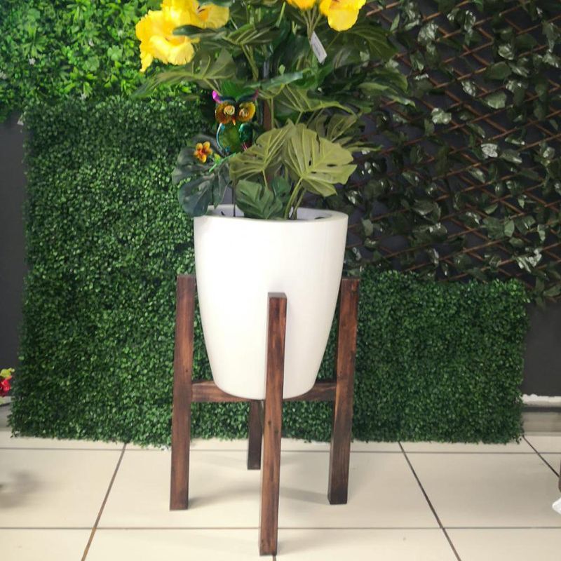 Base Para Maceta De Madera Café - La Cuya Varios Tamaños