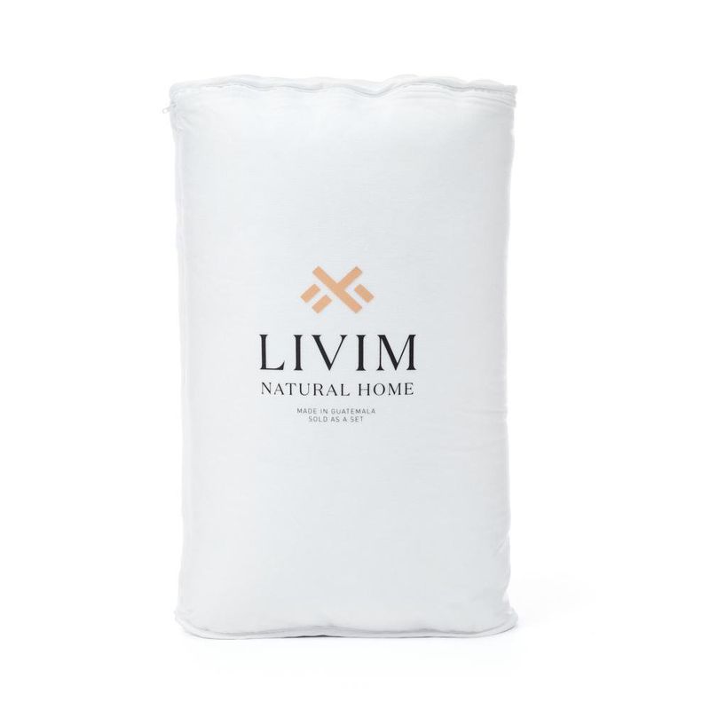 Set De 2 Almohadas De Algodón - Livim Natural Home Varios Tamaños