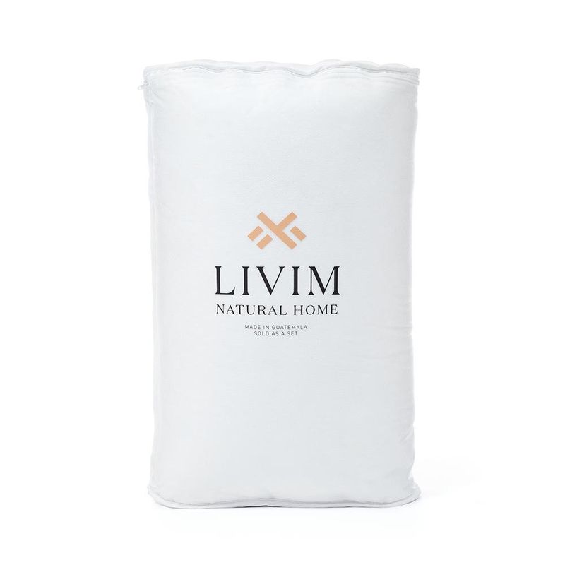 Set De 2 Almohadas De Algodón - Livim Natural Home Varios Tamaños