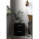 Mesa De Noche Turin Negra 40x40x42 Cm - Tvilum