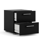 Mesa De Noche Turin Negra 40x40x42 Cm - Tvilum