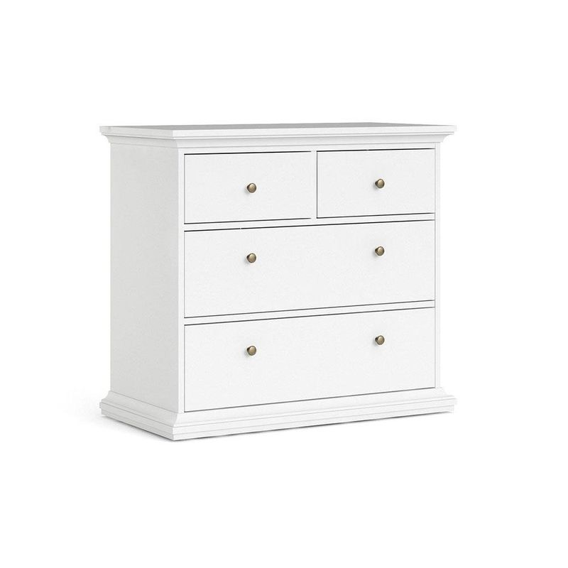Gavetero Monet De 4 Gavetas Blanco 96X49X87 Cm - Tvilum