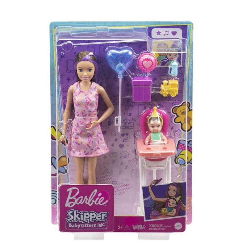 Set De Muñeca Niñera Fiesta De Cumpleaños Skipper - Barbie