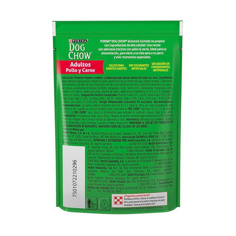 Sobre De Comida Para Perro Adulto Sabor Carne Y Pollo 100 G - Dog Chow