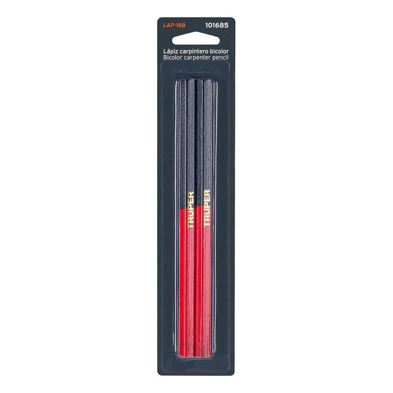 Blíster Con 2 Lápices Bicolor Para Carpintero 18 Cm - Truper