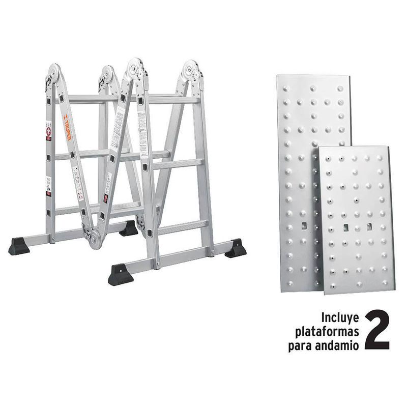 Escalera Articulada De Aluminio Con 8 Peldaños - Truper