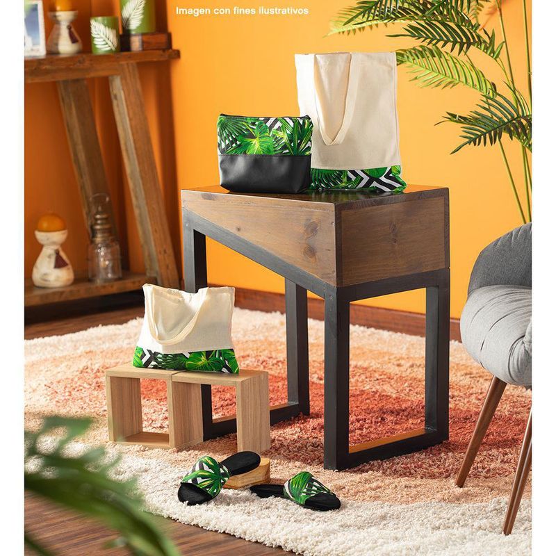 Bolsa Tipo Totebag De Lona Natural