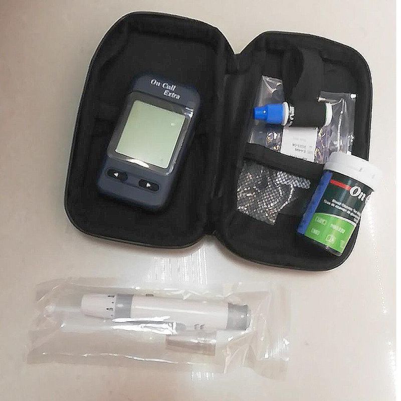 Kit De Monitoreo Del Medidor Glucosa Sangre Dispositivo Puncion