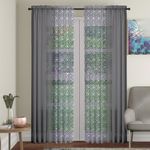 Set De 4 Cortinas Ana Taupe + Voile 71X213 Cm - Viva