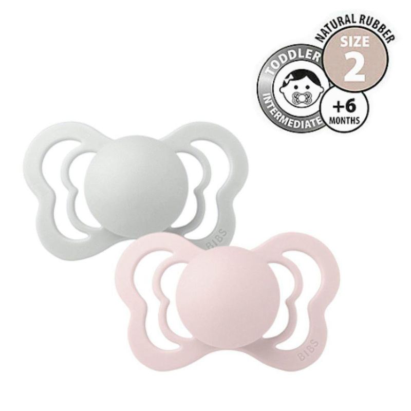Pacificadores Couture Gris Y Rosado Nivel 2 2 Pzas - Bibs