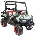 Carro Eléctrico Con Palangana Color Camuflaje Verde - Lider Bike