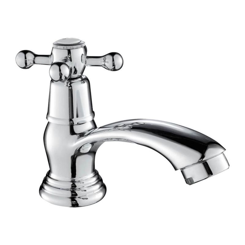 Llave-para-Lavamanos-Sencilla-Tipo-Cruz-Cromada