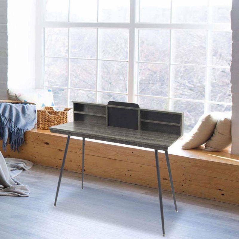 Escritorio Gris Y Negro De120X60X94 Cm - Z