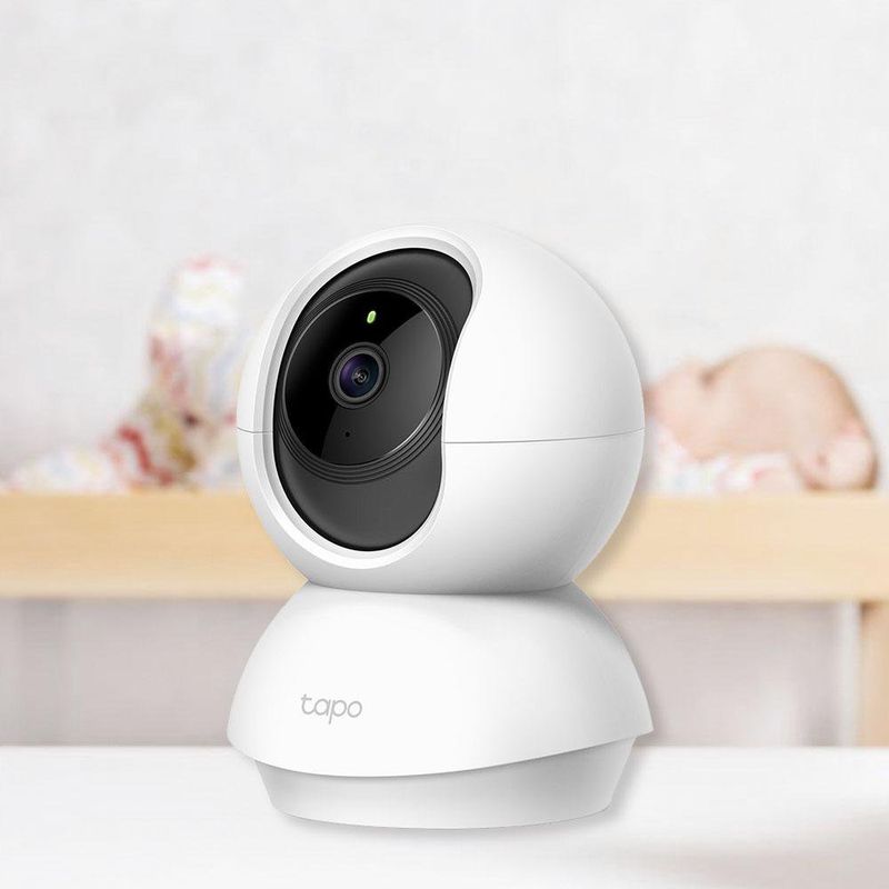 Cámara wi-fi de seguridad TP Link inalámbrica HD 360° con capacidad para  grabar y visión nocturna iOS / Android para interior y exterior