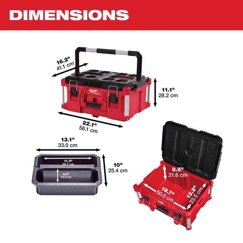 Caja De Plástico Para Herramientas 22X11 Plg - Milwaukee Electric