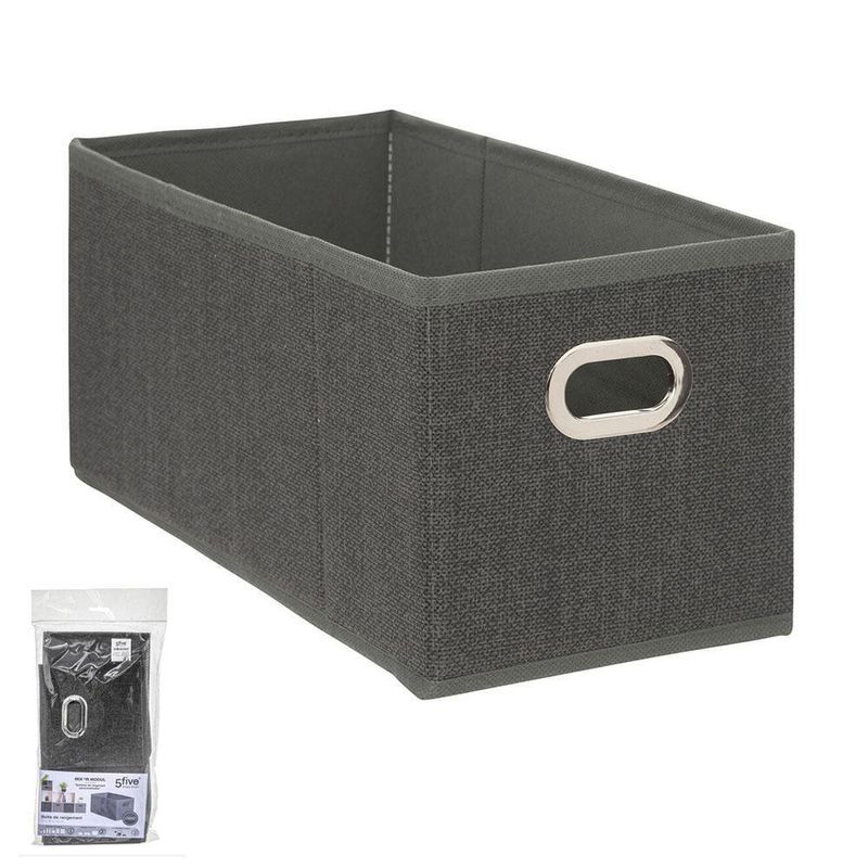 Caja organizadora de tela Pequeña 15x15 Gris - Promart