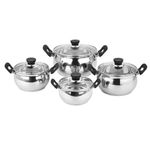 Batería De Cocina Acero Inoxidable 8 Piezas - Nordika