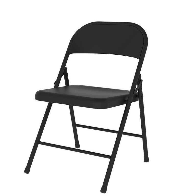 Silla De Metal Plegable Nora Negra 46.9X50.80X74.3 Cm - Newstorm