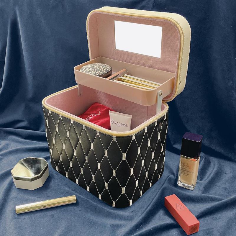 Caja organizadora para cosméticos y maquillaje
