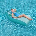 Sillón Inflable de Lujo con Respaldo y Estampado Tropical