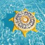 Inflable Flotante con Diseño de Sol para Piscina