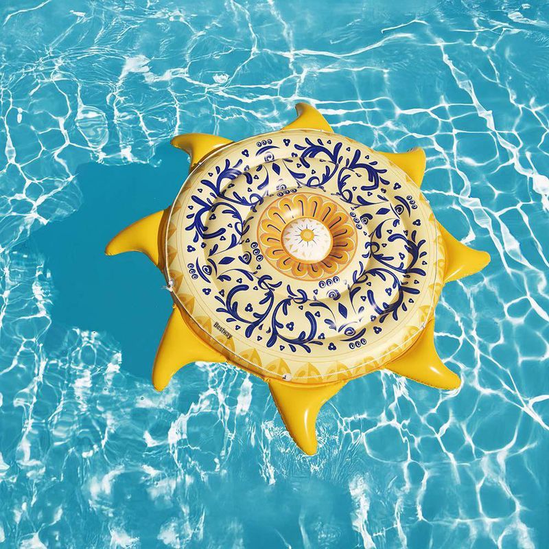 Inflable Flotante con Diseño de Sol para Piscina