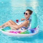Flotador Inflable con Diseño Tie-Dye y Respaldo Ajustable