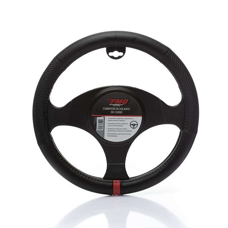 Cubre Volante Negro Estilo Deportivo - Fmq