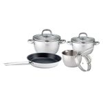 Batería De Cocina De Acero Inoxidable 7 Pzas - Nordika