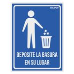 Rótulo De Deposite La Basura En Su Lugar 21 X 28 Cm - Truper