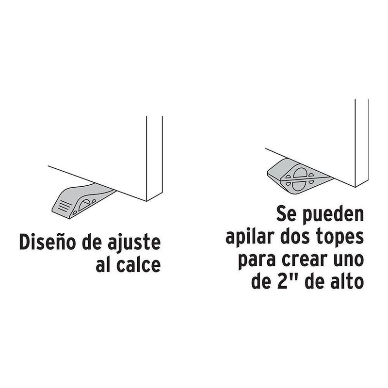 Tope Plástico Para Puerta Negro 12 Cm - Hermex