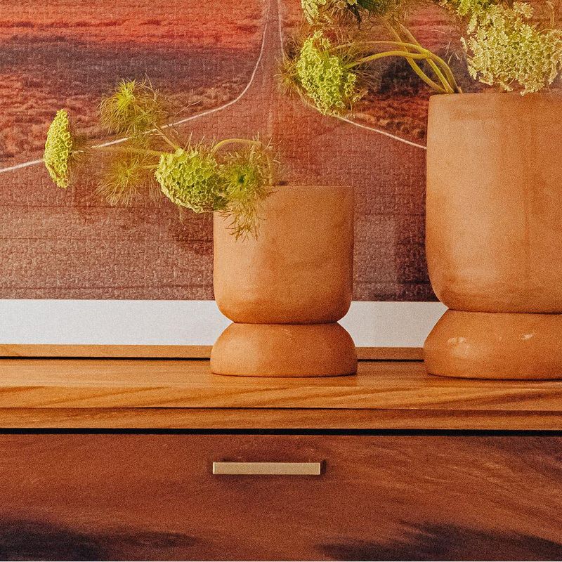 Maceta Crecer Ovalada De Barro 20 Cm - Kikotem