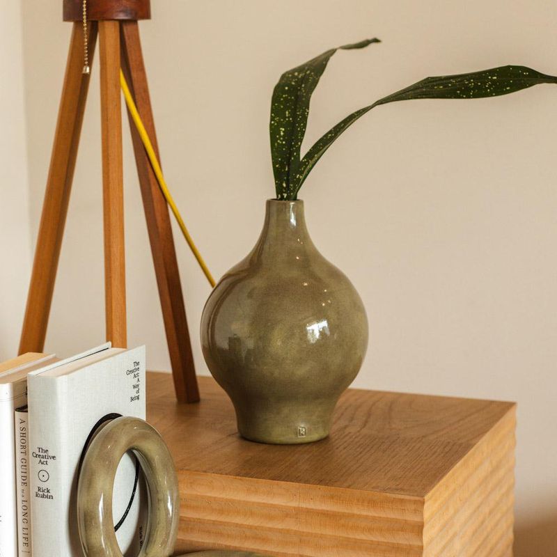 Florero Decorativo De Cerámica 18X25 Cm - Kikotem