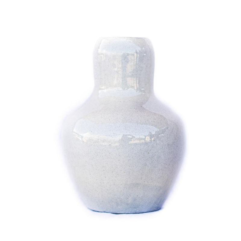 Florero Decorativo Blanco Hueso De Cerámica  - Kikotem