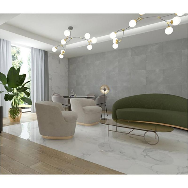 Caja De Piso Cerámico Pokhara Delhi Pulido Blanco 60X60 Cm  - Interceramic
